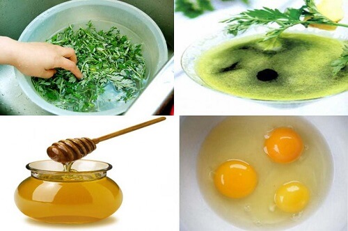 Ngải cứu, trứng gà và mật ong